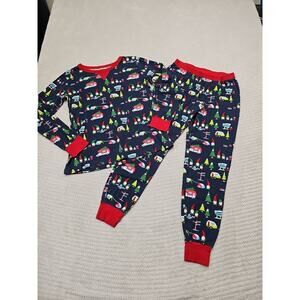 Wonder Shop Pajama Set Womens Small Christmass Pajamas Gnomes Campers